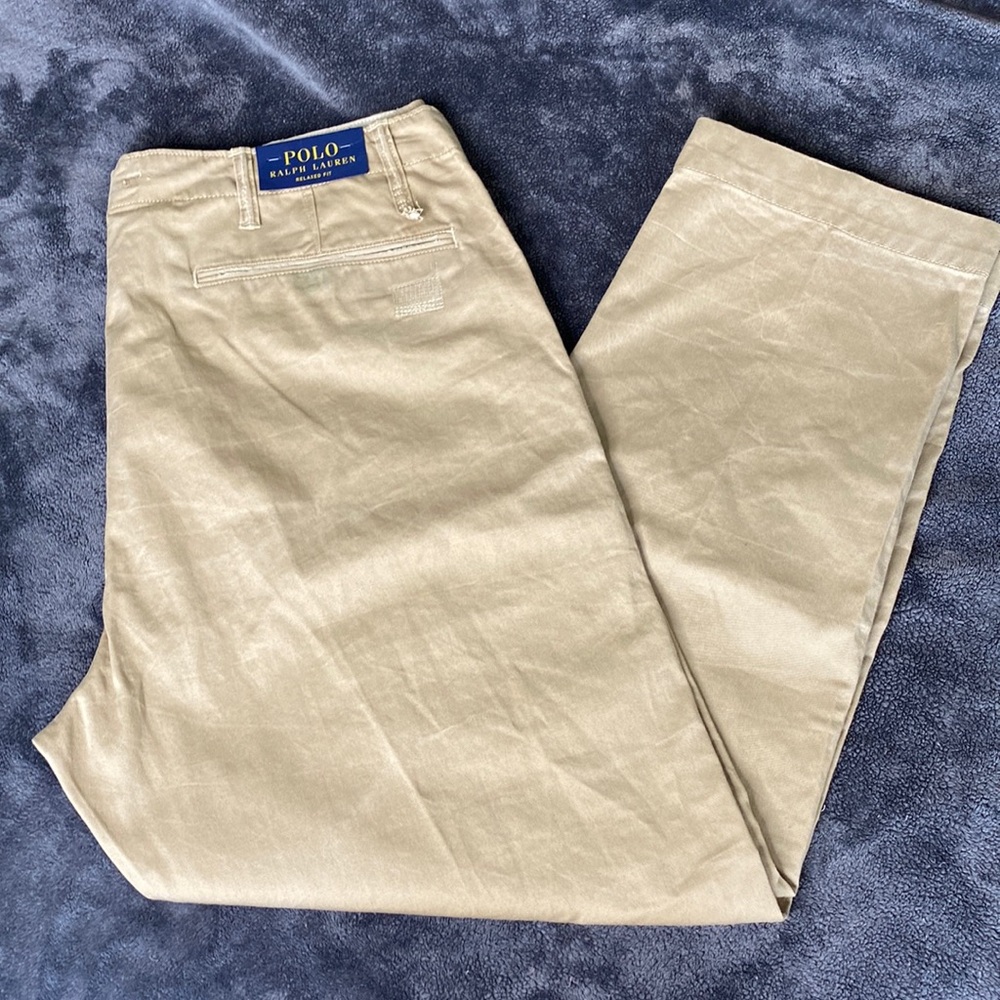 Mens Polo RALPH LAUREN Splatter print chino pants size 38W 32L